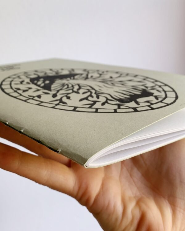 “BEFRIEND THE MIND” handmade linocut printed notebook - Image 3